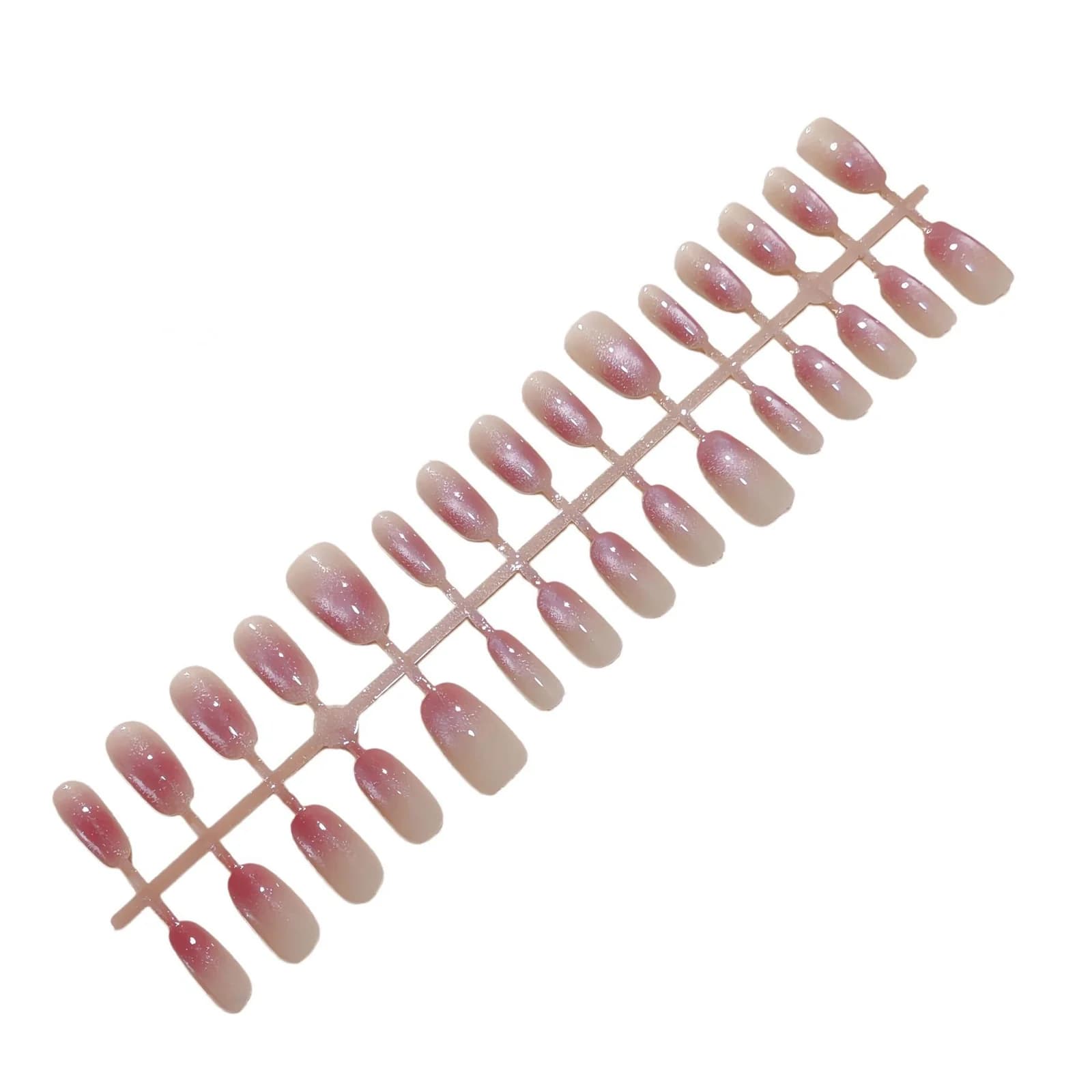 Dimno vijolični umetni nohti mačje oko kratki srednji oval gradient
